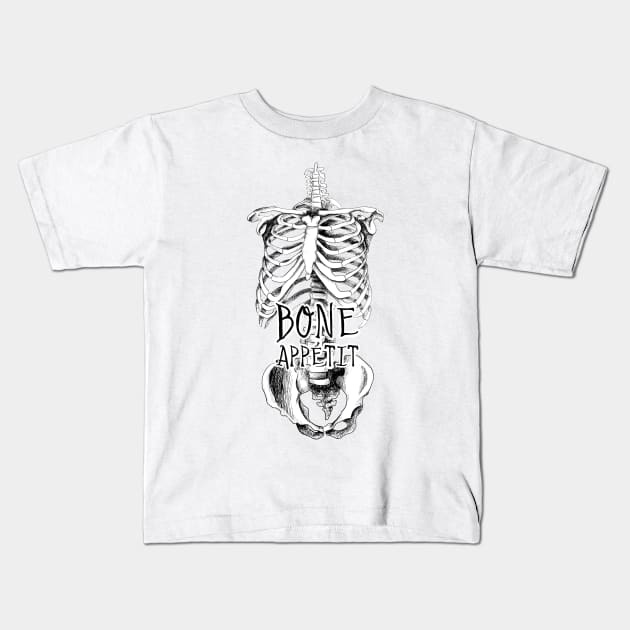 Bone Appétit Kids T-Shirt by Batg1rl